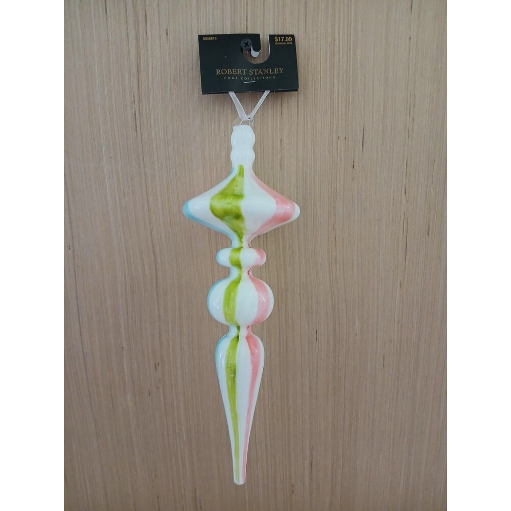 Robert Stanley Large Glass Hanging Christmas Ornament Decoration Colorful NEW - Picture 3 of 10